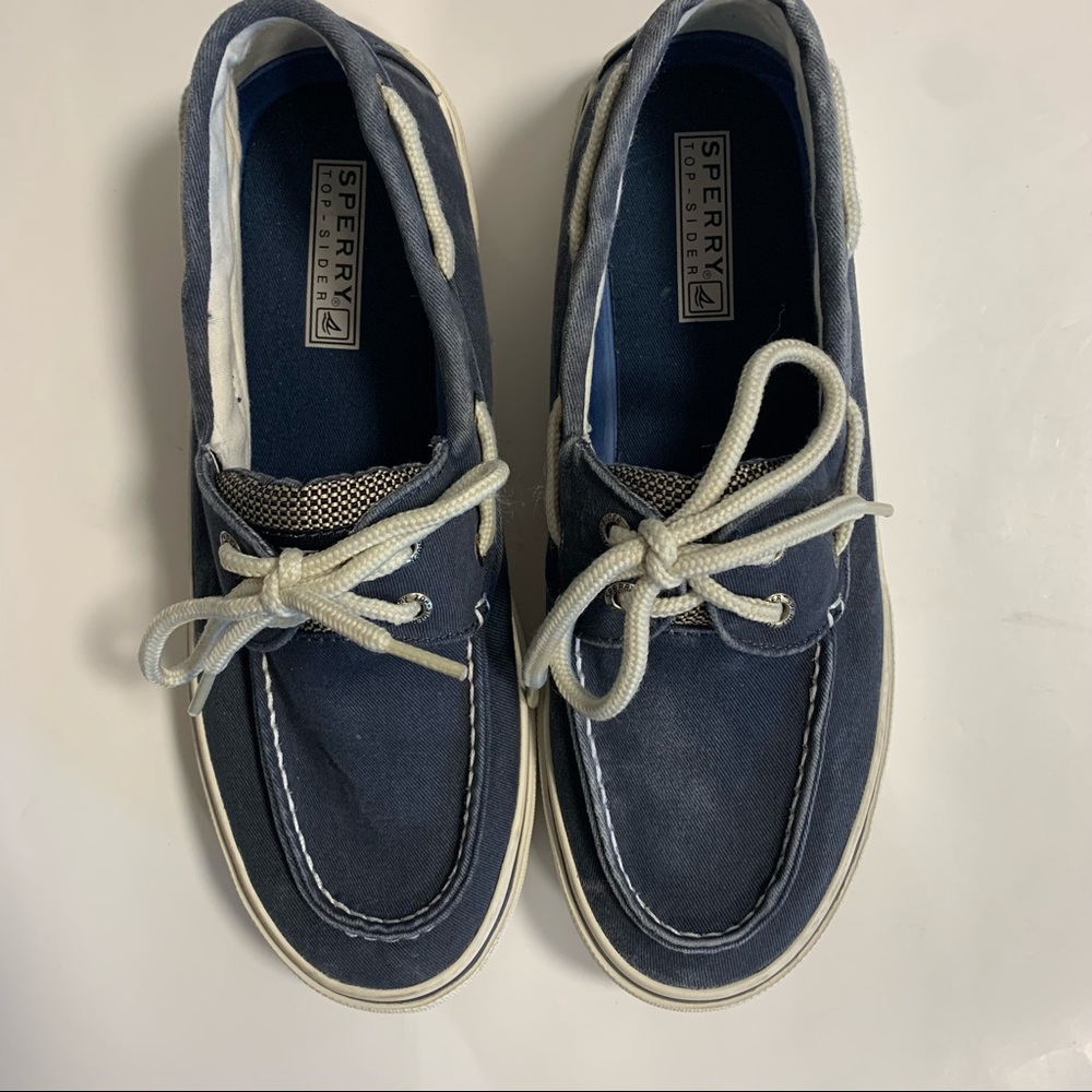 Sperry, Halyard Boat Shoe.Top Sider men’s size 8M blue and white